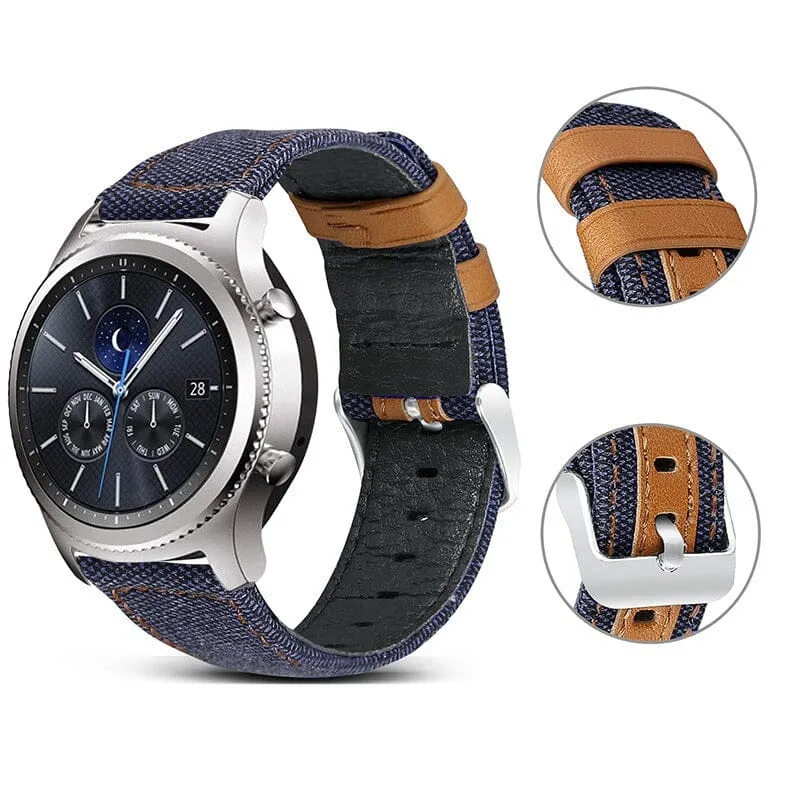 Denim & Leather Watch Straps Compatible with the Seiko 20mm Range