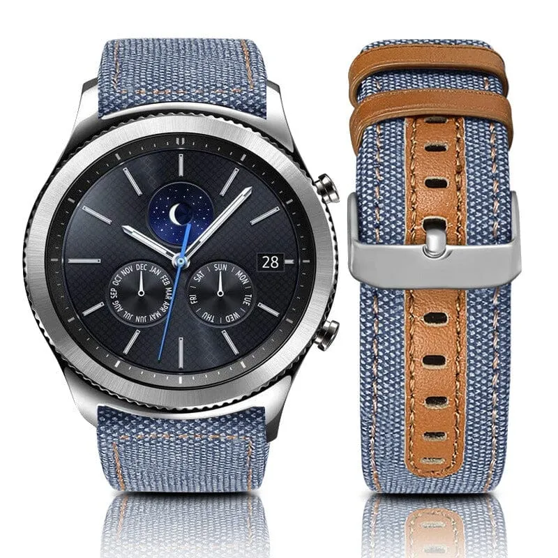 Denim & Leather Watch Straps Compatible with the Seiko 20mm Range