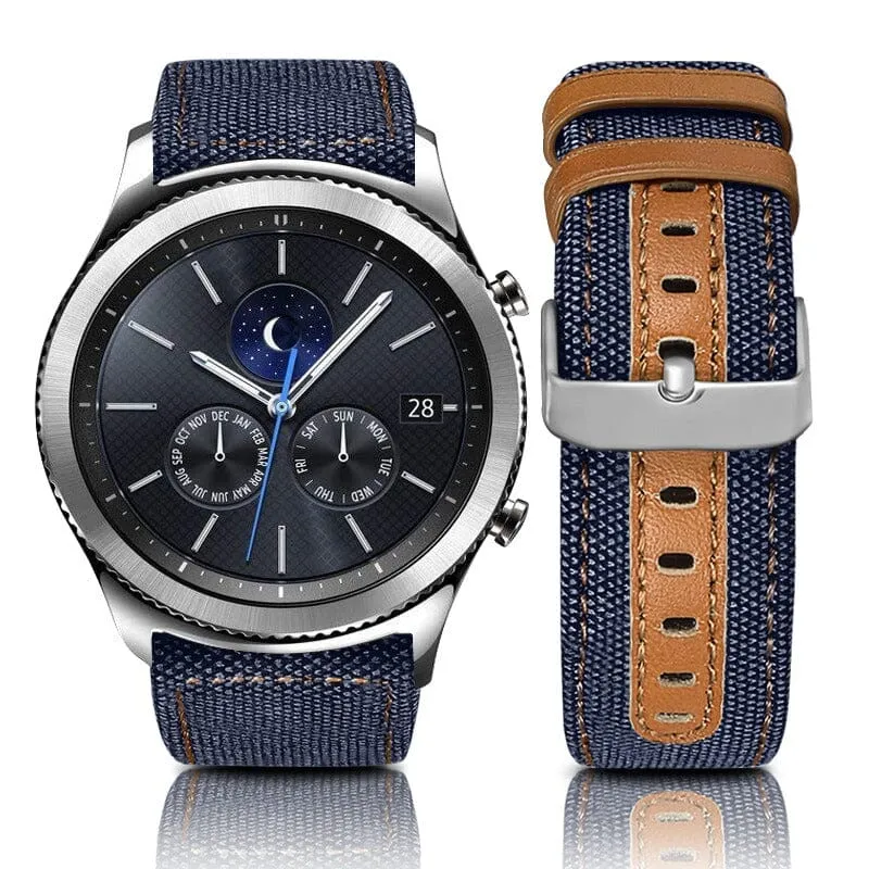 Denim & Leather Watch Straps Compatible with the Seiko 20mm Range