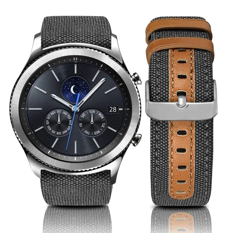 Denim & Leather Watch Straps Compatible with the Seiko 20mm Range