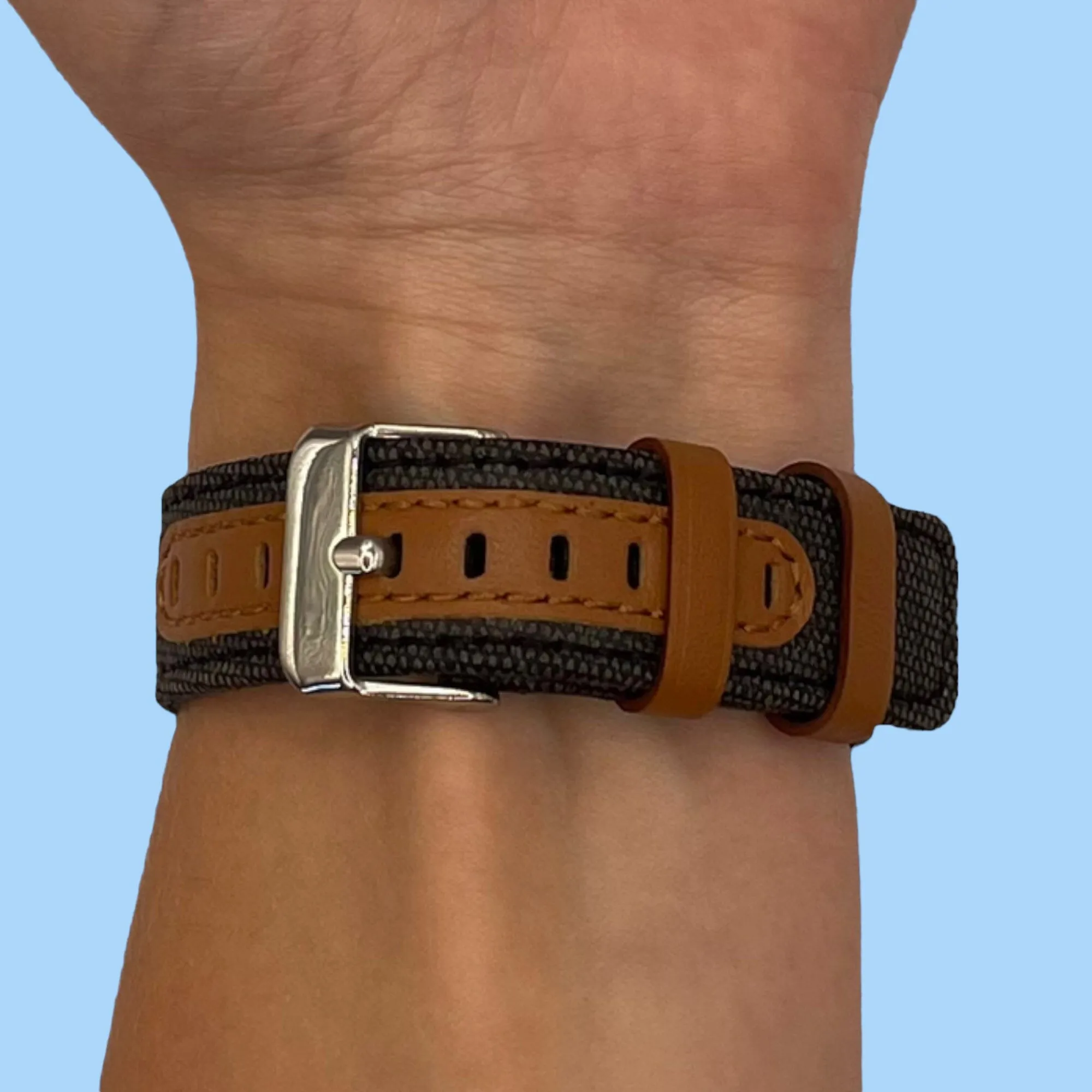 Denim & Leather Watch Straps Compatible with the Seiko 20mm Range