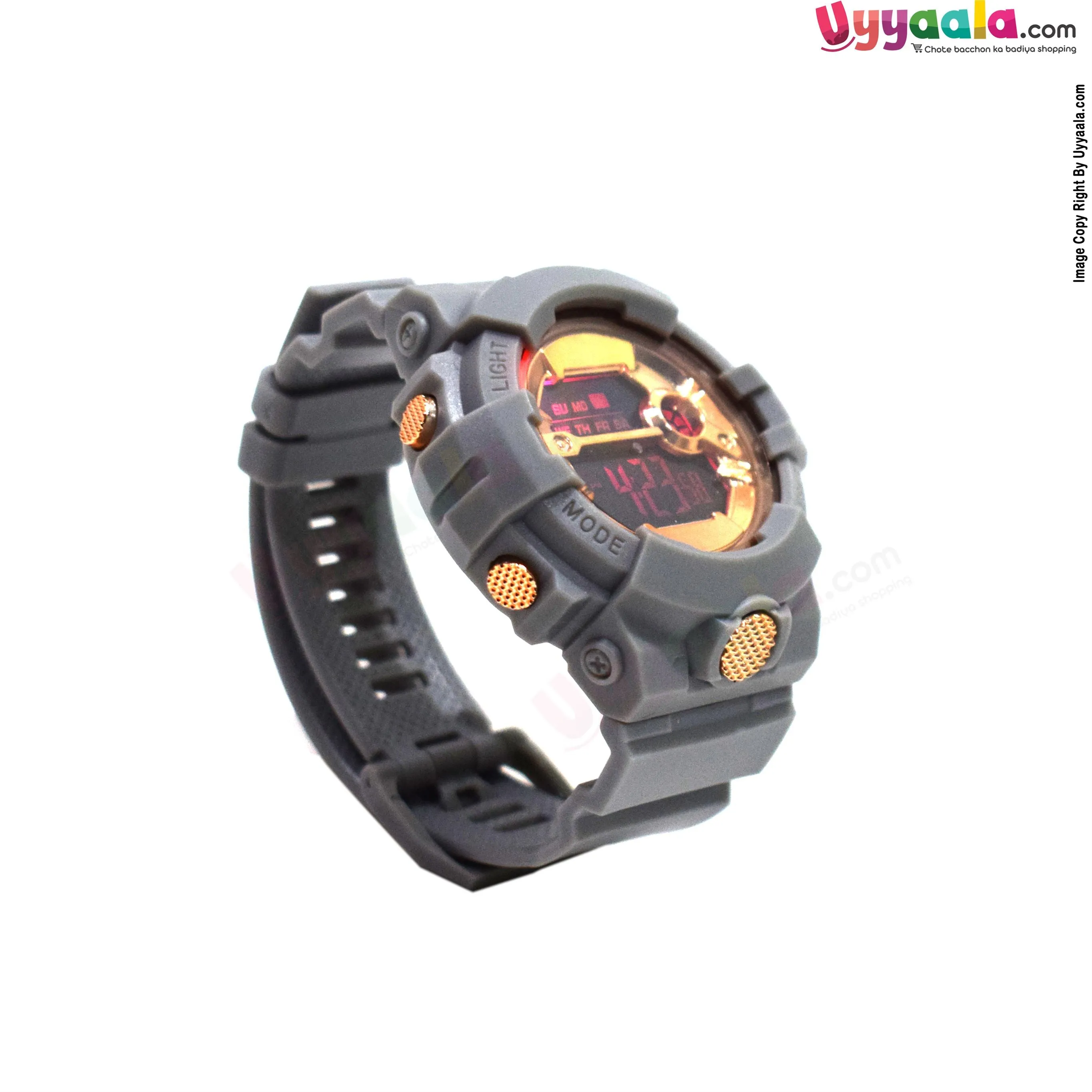 Digital sports watch for kids -grey, 5   years