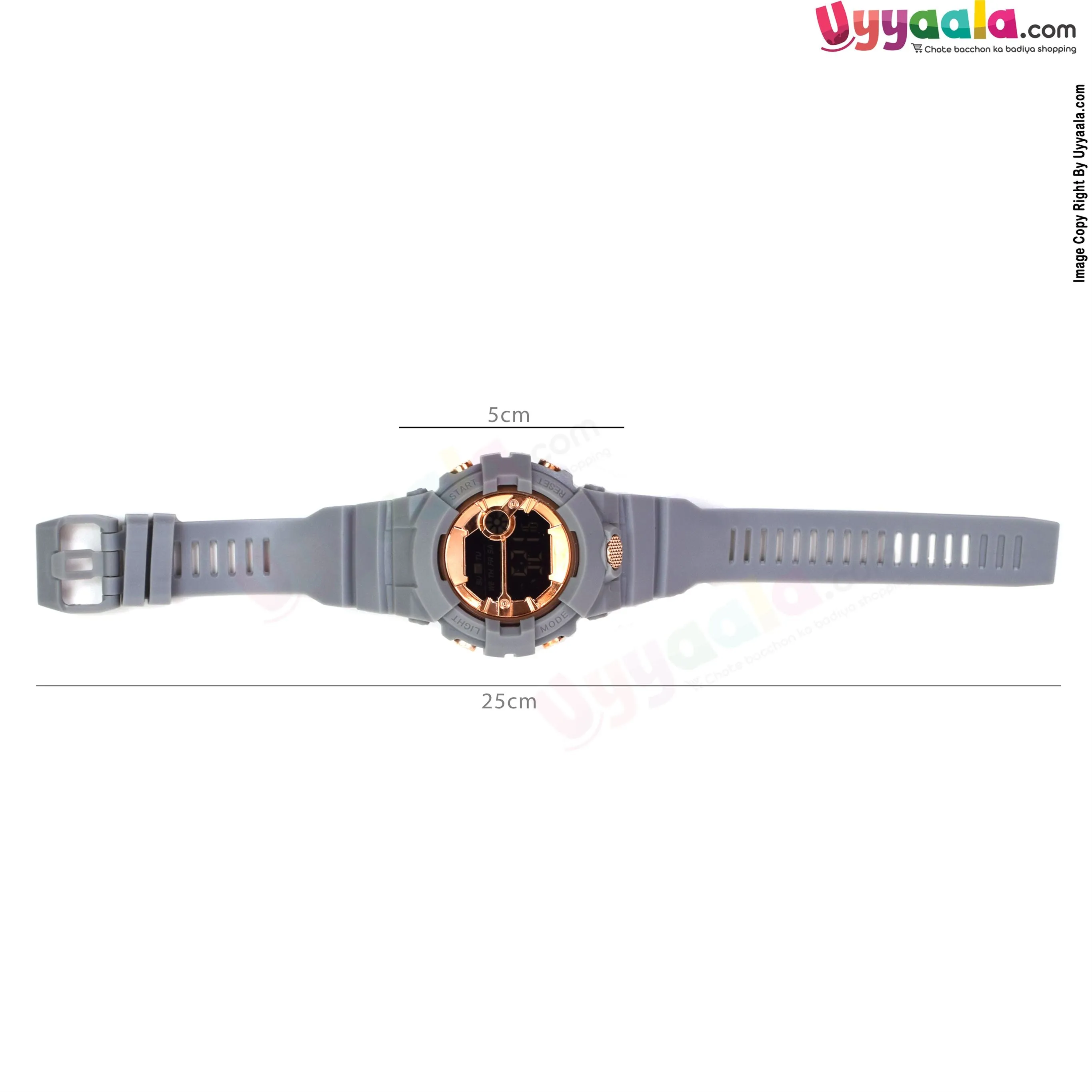 Digital sports watch for kids -grey, 5   years