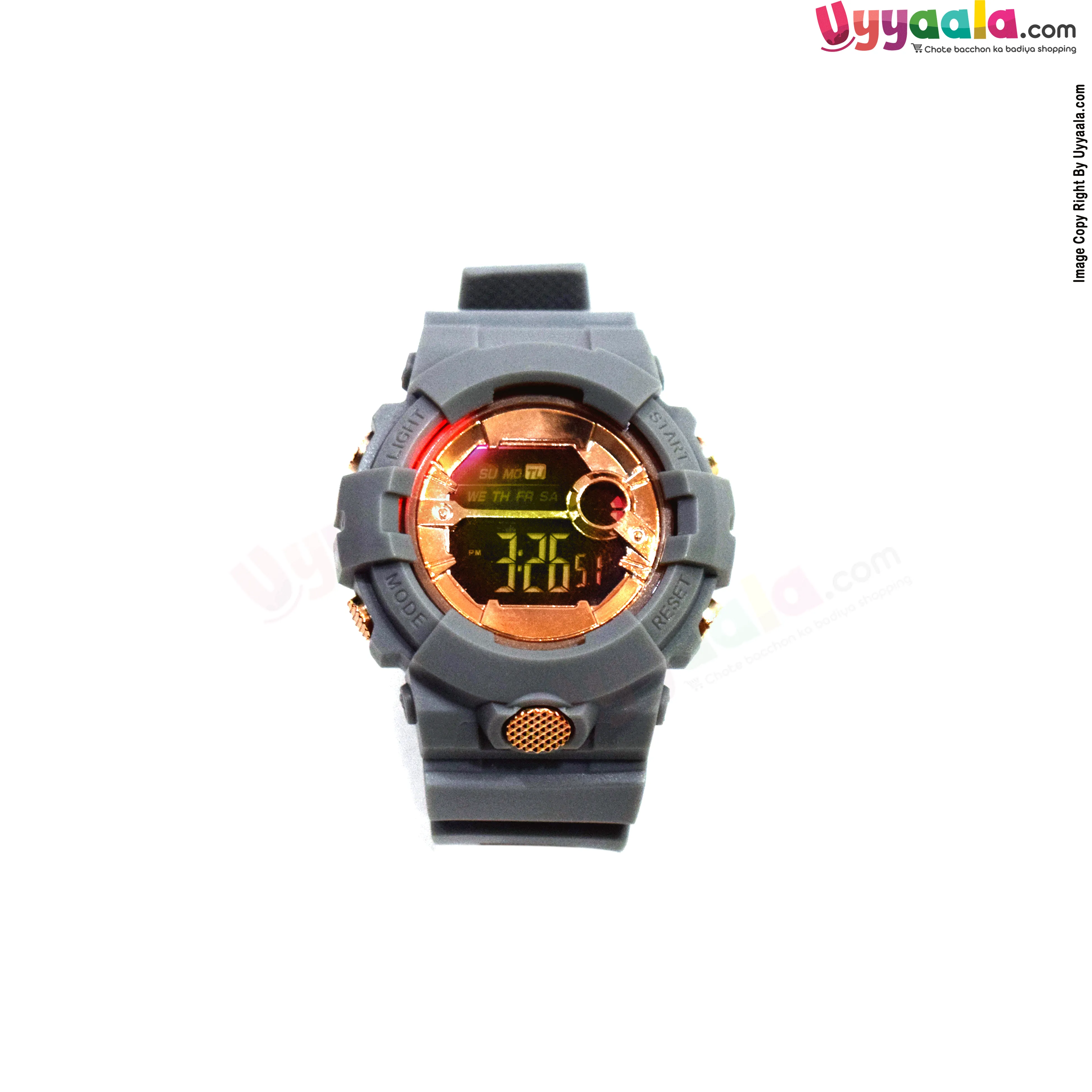 Digital sports watch for kids -grey, 5   years