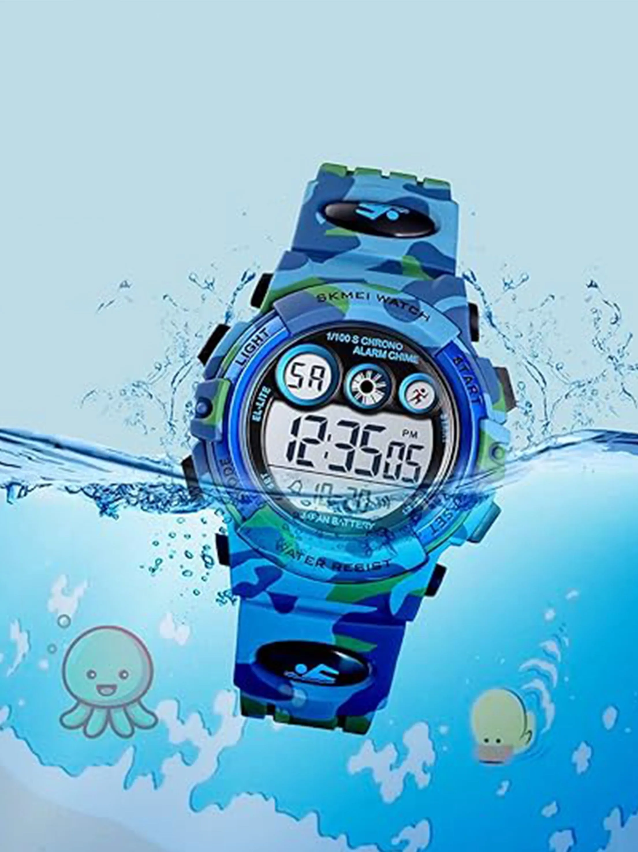 Digital Sports Waterproof Watch