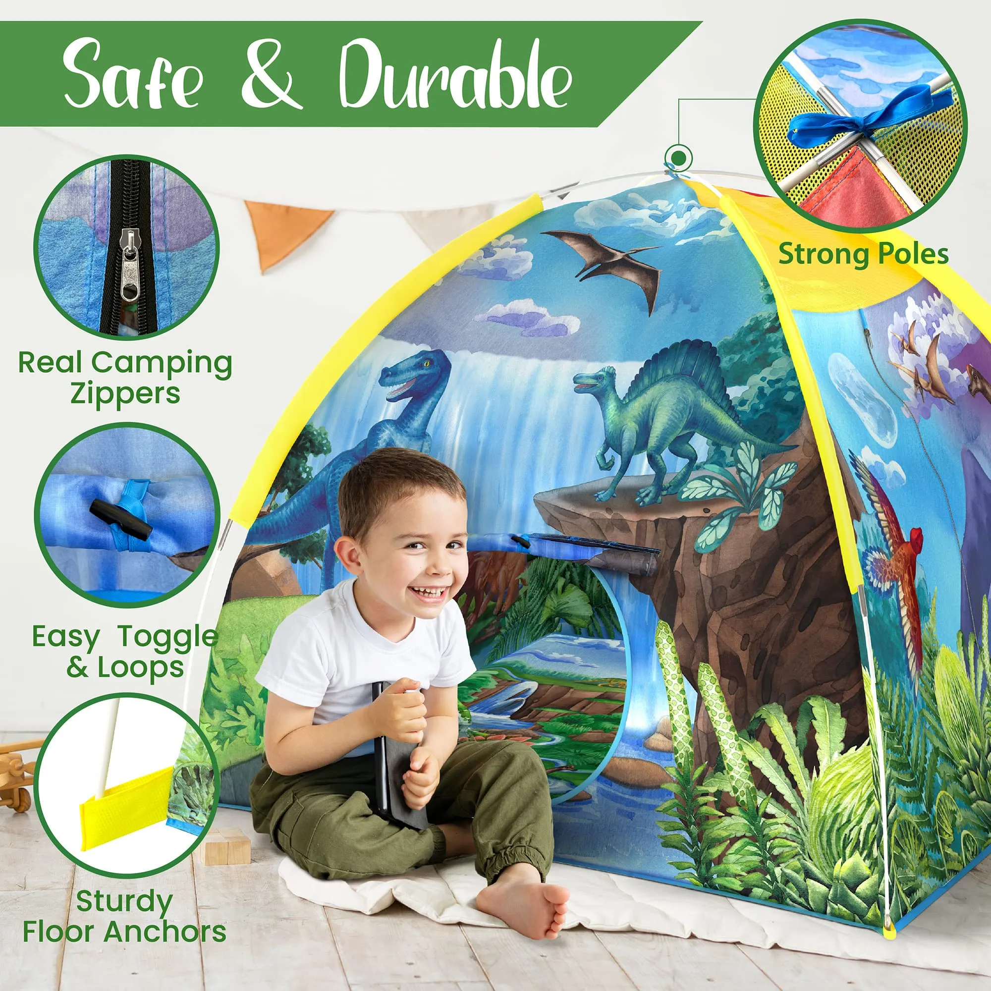 Dinosaur Discovery Super Dome Kids Playhouse - 43 H x 47 W inches