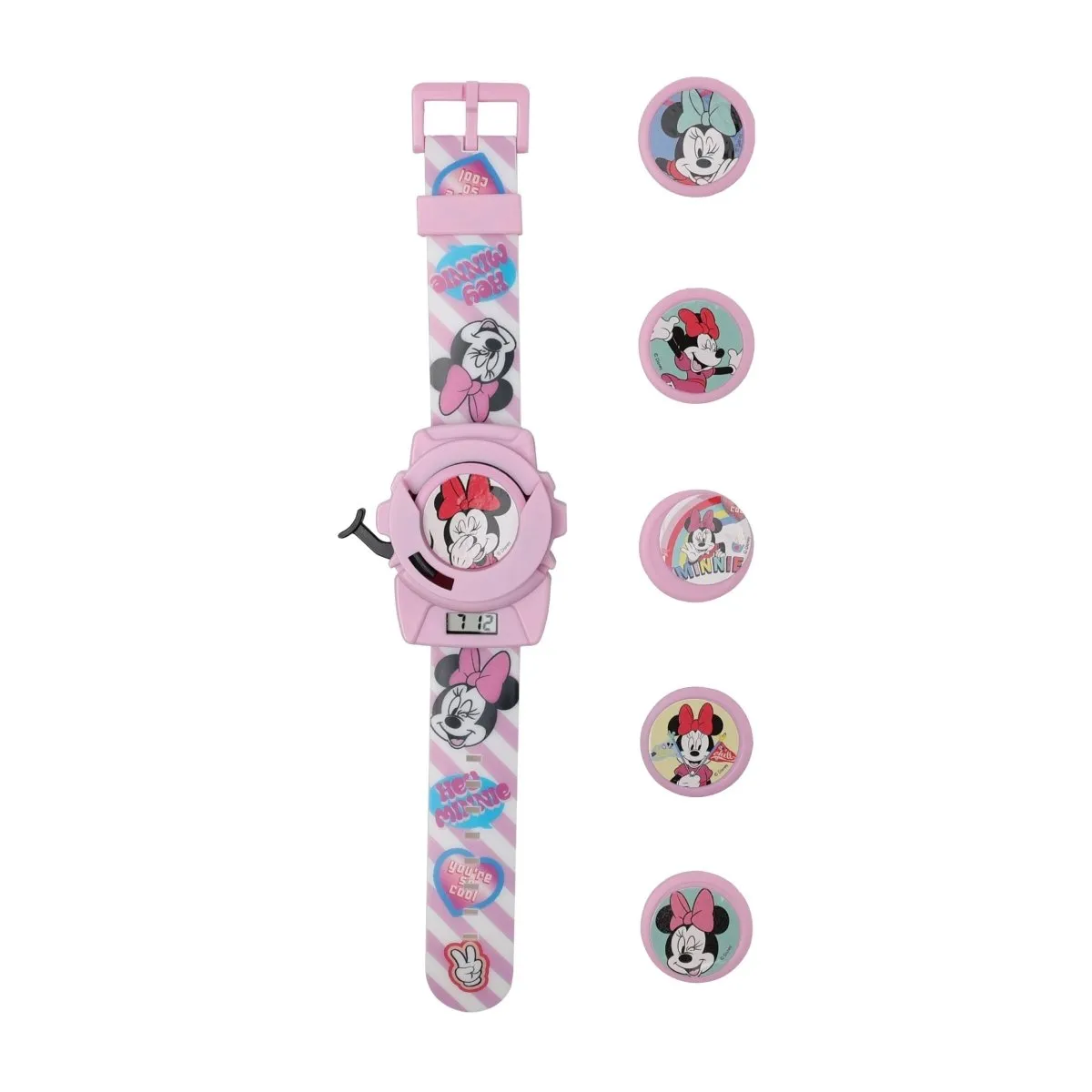 Disney Minnie Disc Shooter Digital Watch- Pink