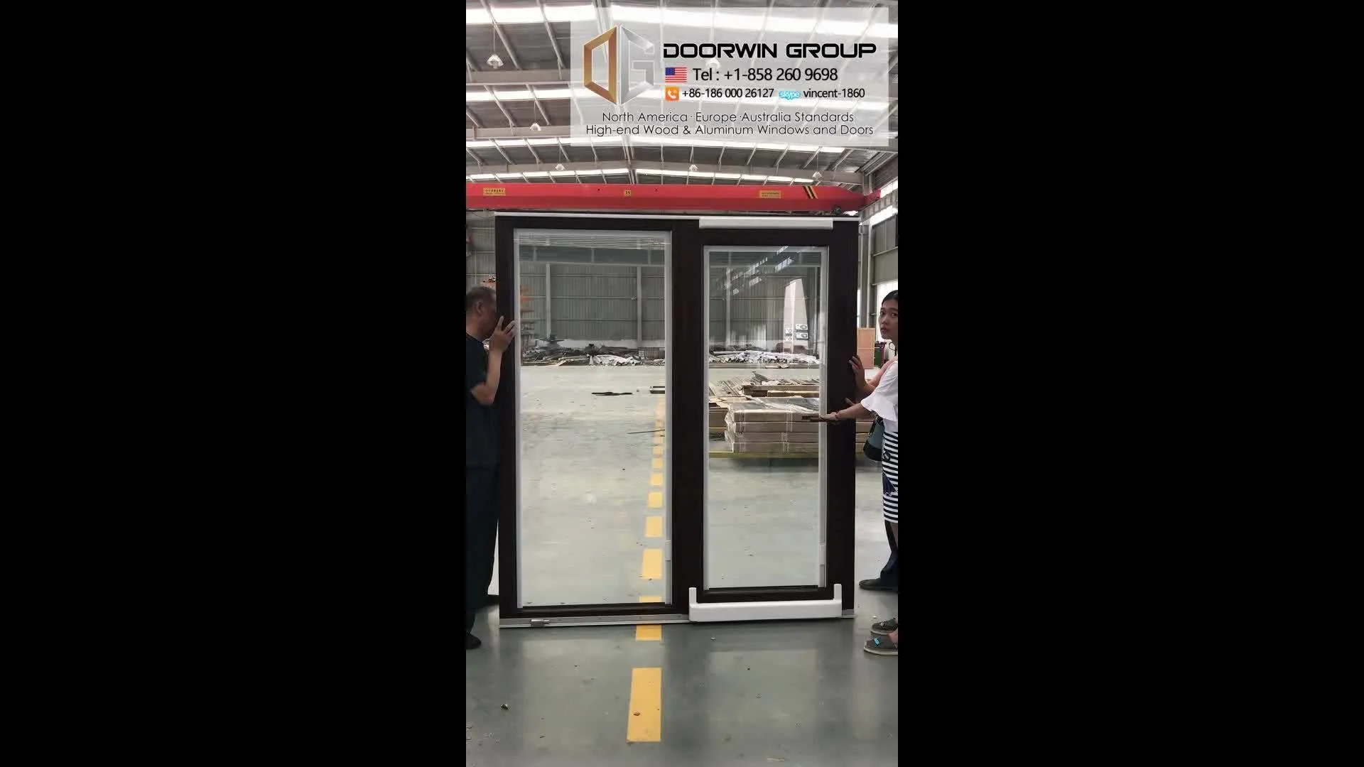 Doorwin 2021-Aluminum door with pivot hinge aluminum door with parts aluminum and glass door with handles