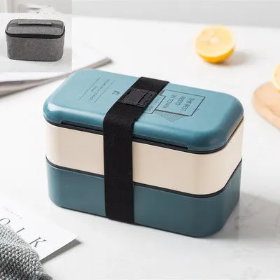 Double-layer Lunch Box Lunch Box Plastic Large Capacity Microwave Lunch Box