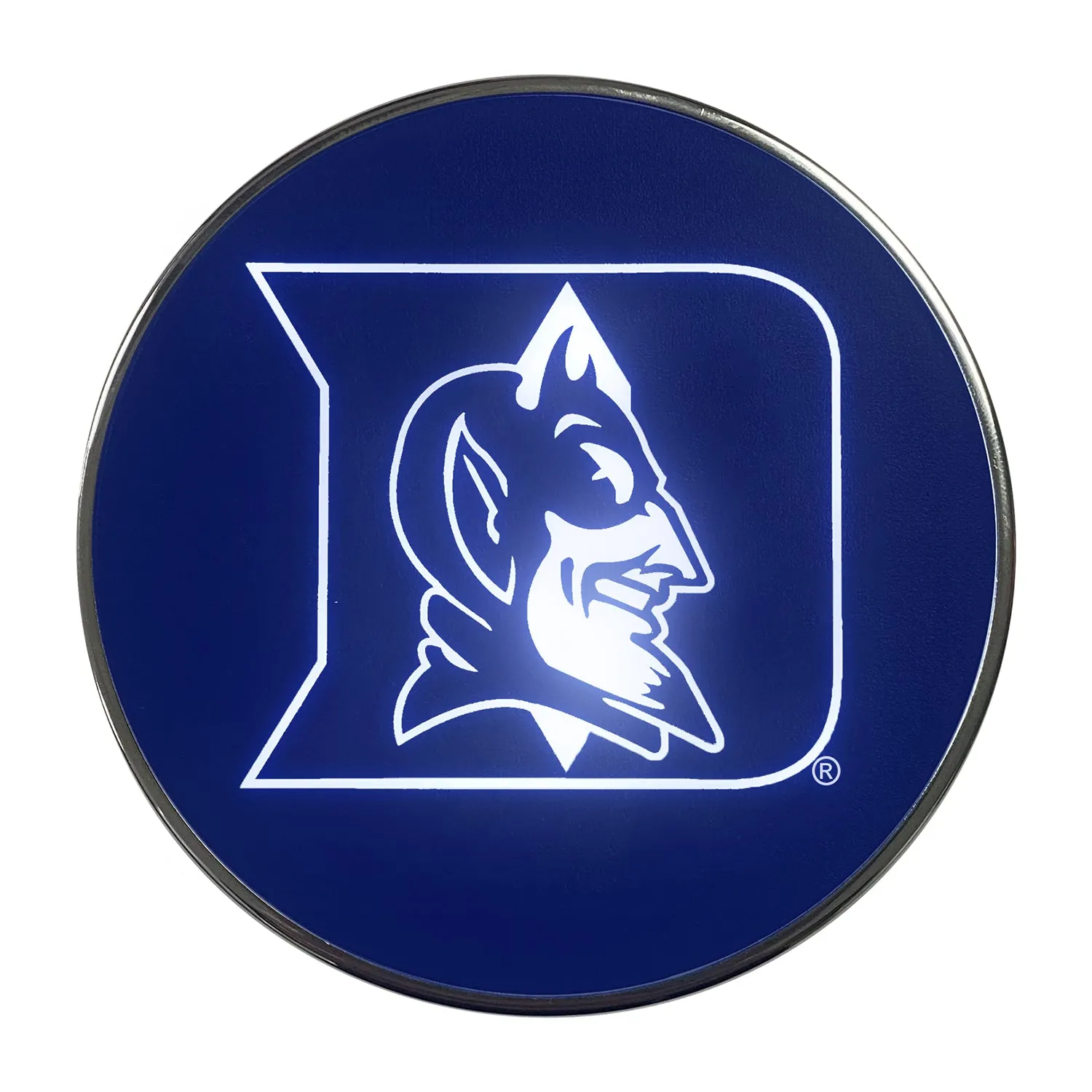 Duke University Qi Wireless Charger With Illuminated Blue Devils Logo & Built-In Power bank