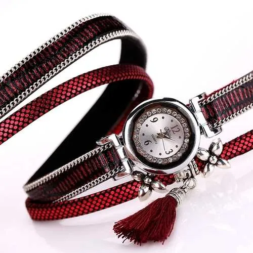 DUOYA Fashion Serpentine Pattern Strap Ladies Bracelet Watch Casual Women Quartz Watch