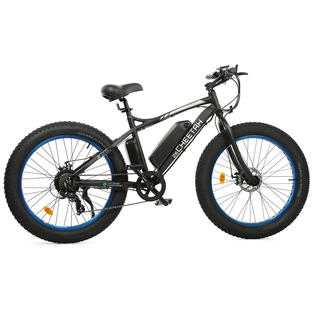 Ecotric Cheetah 26 Fat Tire Beach Snow Electric Bike