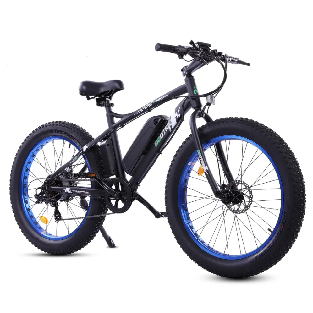 Ecotric Cheetah 26 Fat Tire Beach Snow Electric Bike