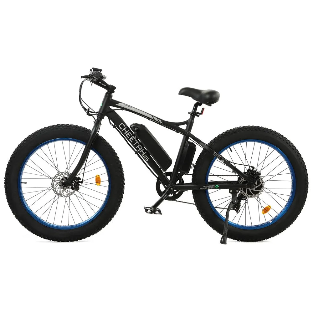 Ecotric Cheetah 26 Fat Tire Beach Snow Electric Bike