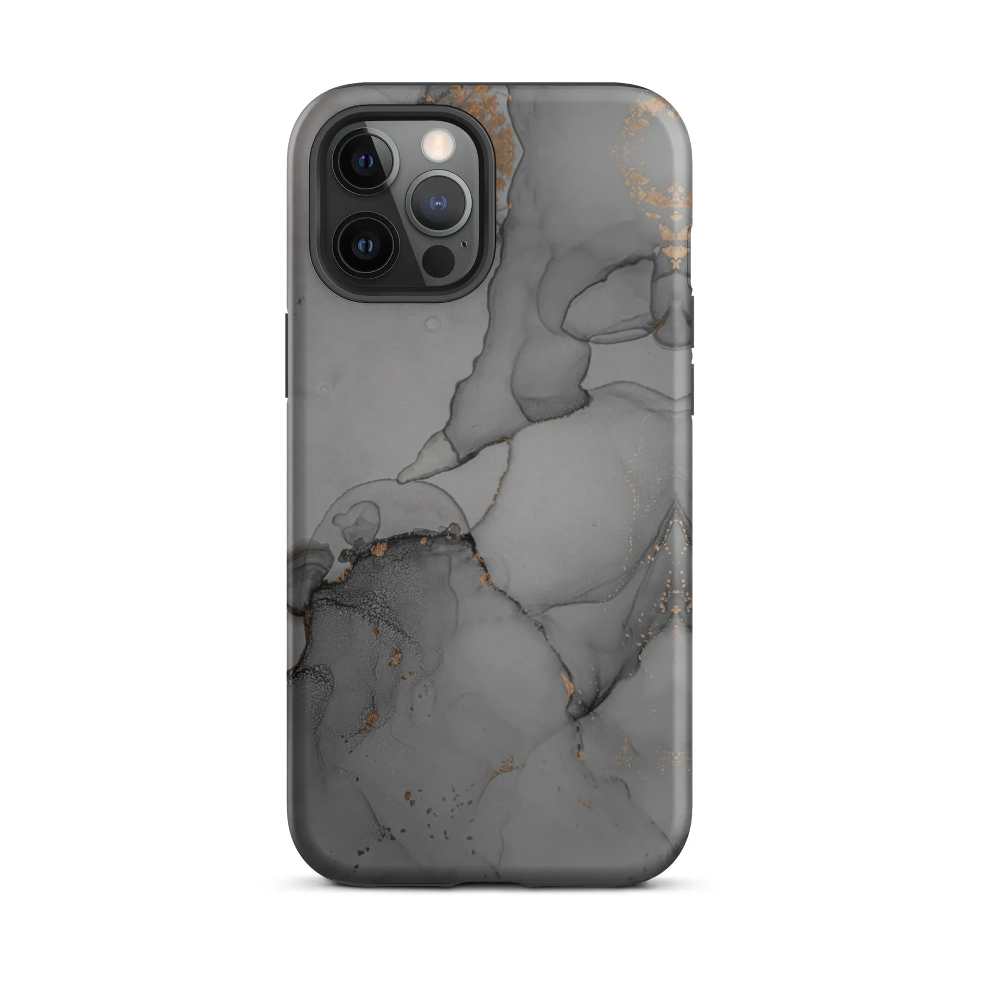 Elegant Dark Grey Marble Premium iPhone Case