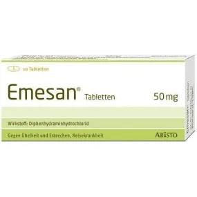 EMESAN, diphenhydramine hydrochloride, motion sickness, nausea