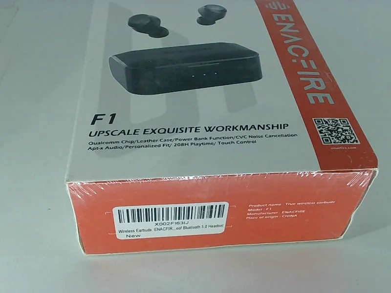 ENACFIRE F1 Wireless Earbuds with Charging Case Black