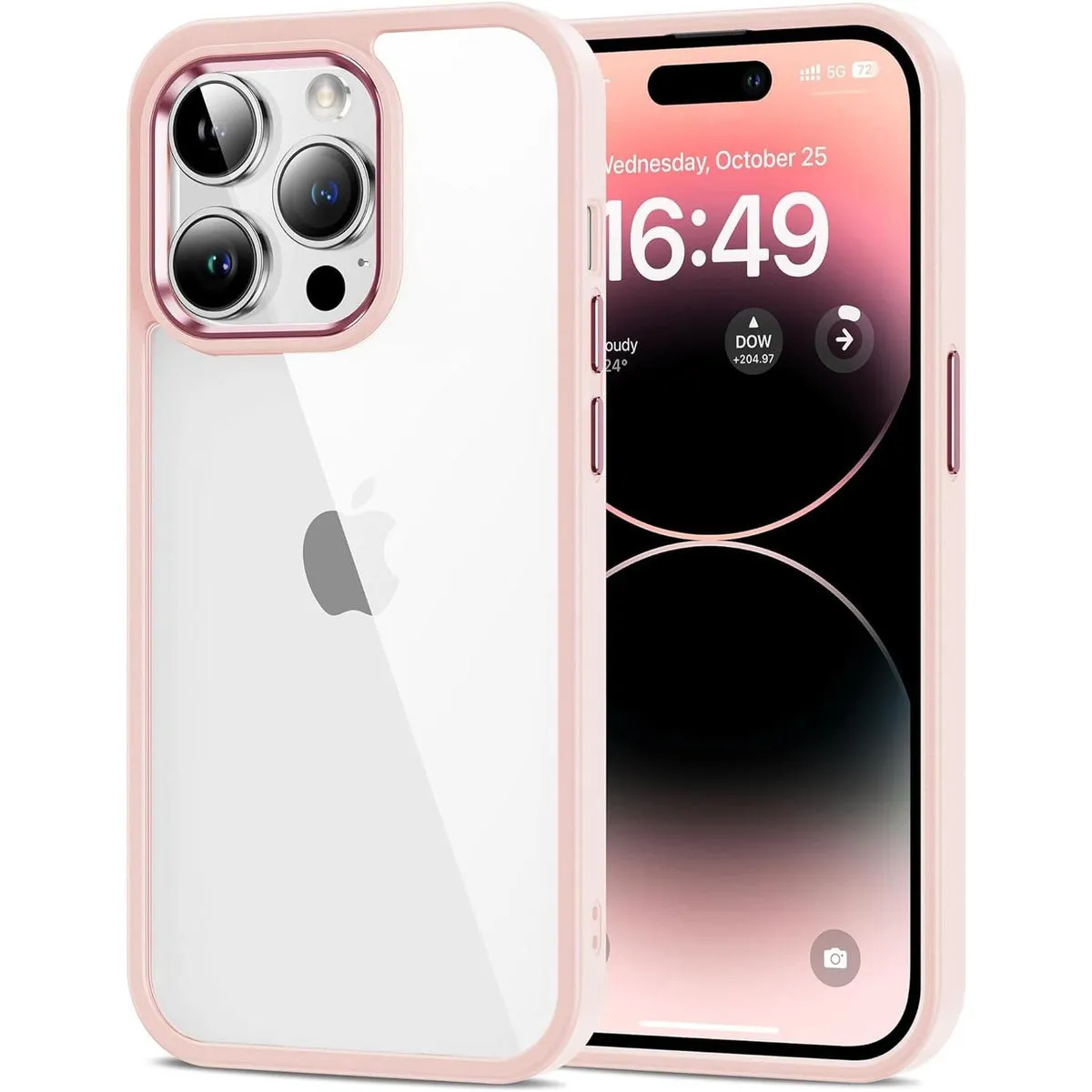 Entronix Apple iPhone 15 Pro/14 Pro Case - Impact Chrome Bumper,