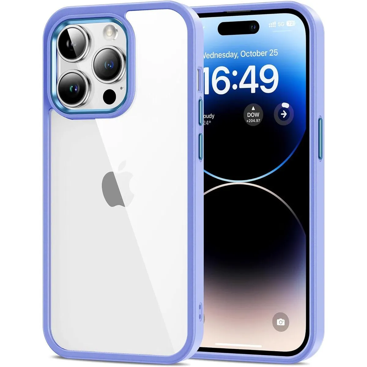 Entronix Apple iPhone 15 Pro/14 Pro Case - Impact Chrome Bumper,