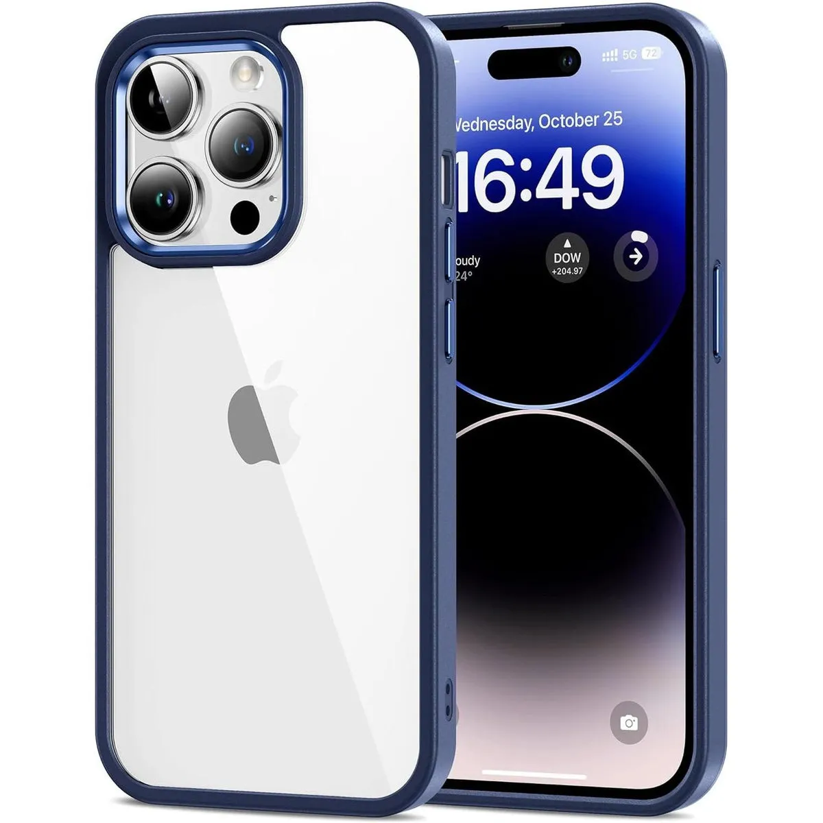 Entronix Apple iPhone 15 Pro/14 Pro Case - Impact Chrome Bumper,