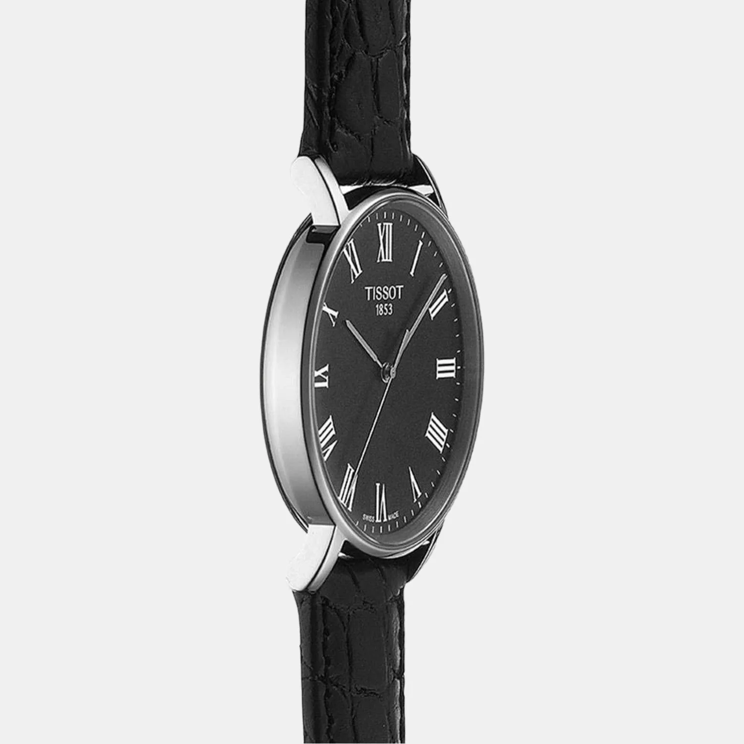 Everytime Men's Black Analog Leather Watch T1094101605300