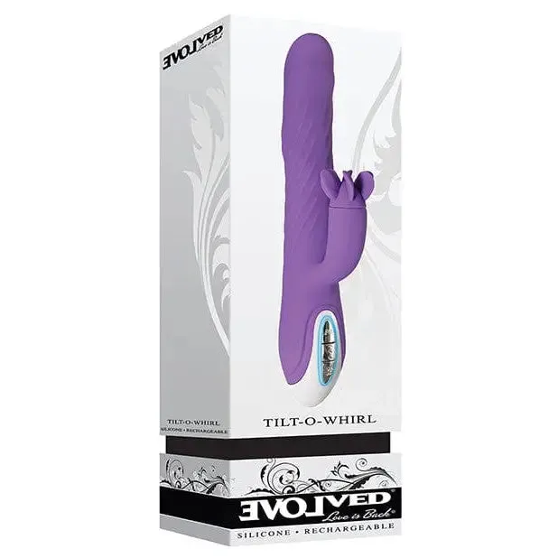 Evolved Tilt O Whirl Rabbit Vibrator with Rotating Clit Stimulator