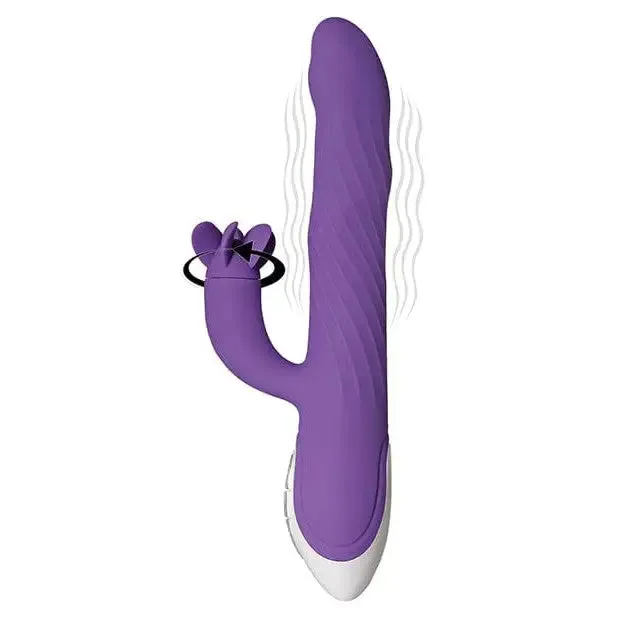 Evolved Tilt O Whirl Rabbit Vibrator with Rotating Clit Stimulator