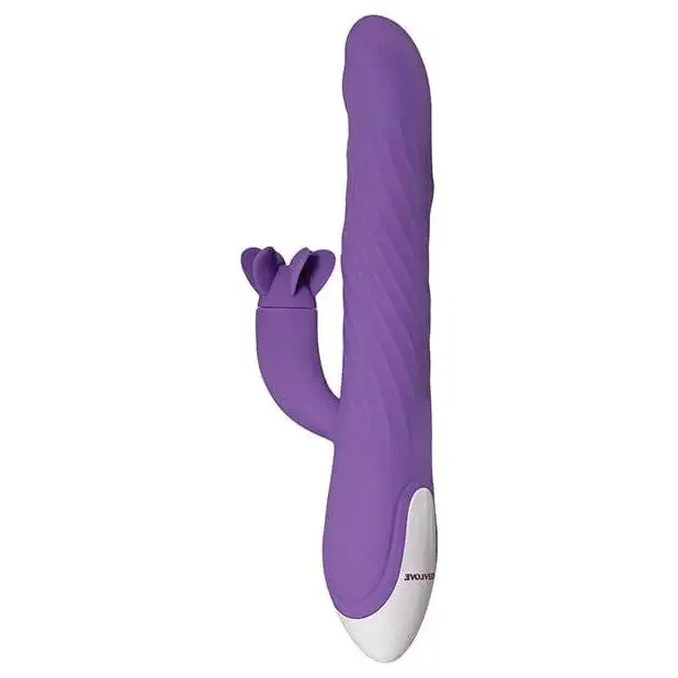 Evolved Tilt O Whirl Rabbit Vibrator with Rotating Clit Stimulator