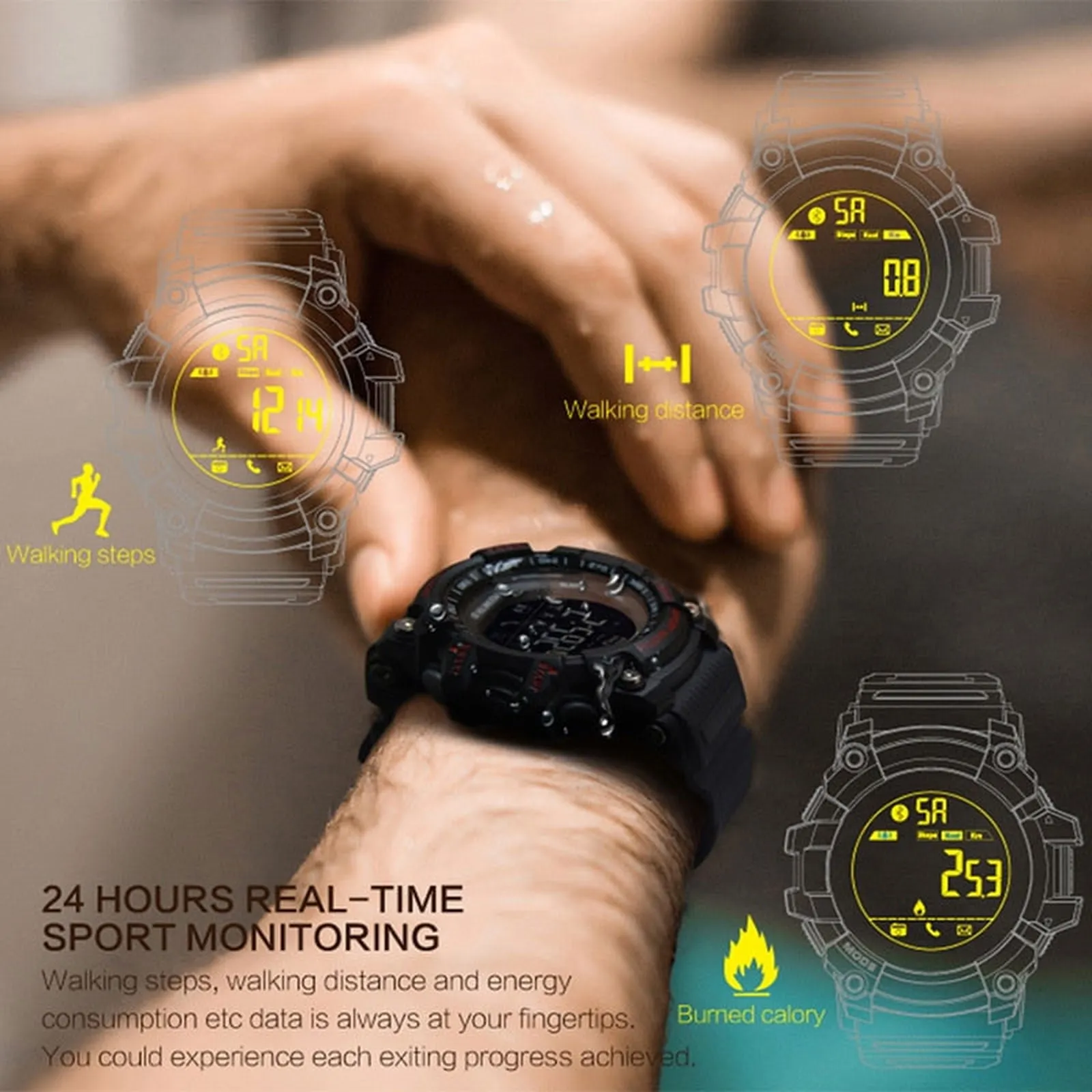 EX16 Smart Watch - Waterproof Men's Wristwatch