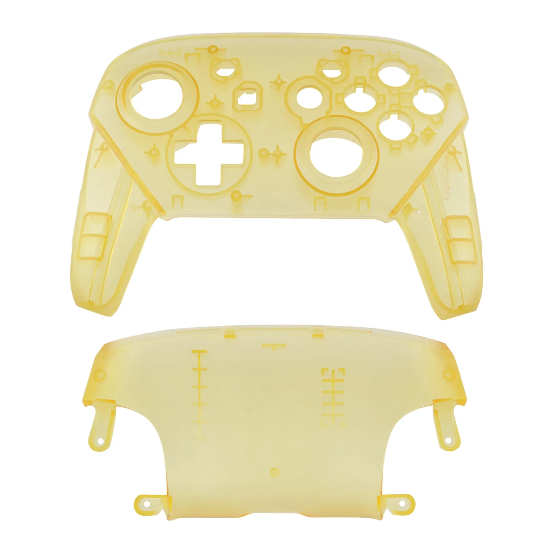 eXtremeRate Amber Yellow Faceplate and Backplate for Nintendo Switch Pro Controller, DIY Replacement Shell Housing Case for Nintendo Switch Pro - Controller NOT Included - MRM509