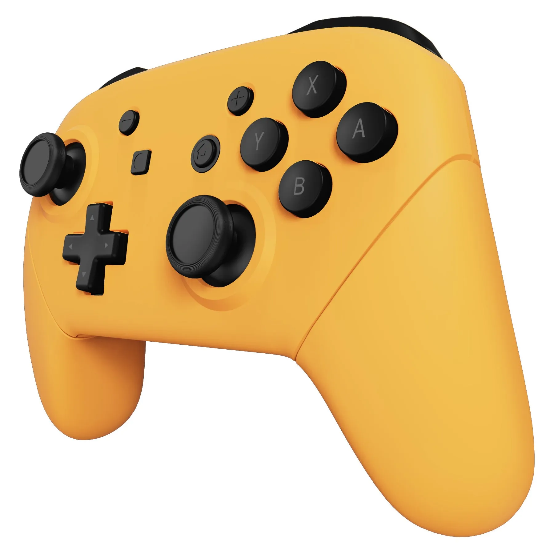 eXtremeRate Caution Yellow Faceplate Backplate Handles for NS Switch Pro Controller, Soft Touch DIY Replacement Grip Housing Shell Cover for NS Switch Pro - Controller NOT Included - FRP318