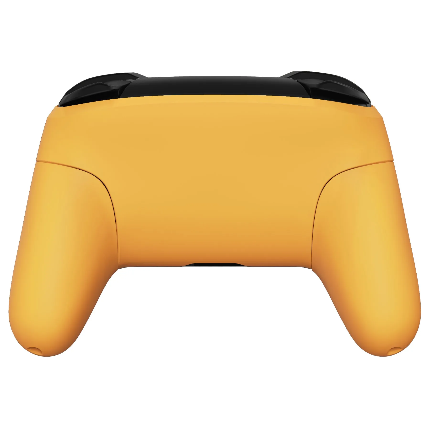 eXtremeRate Caution Yellow Faceplate Backplate Handles for NS Switch Pro Controller, Soft Touch DIY Replacement Grip Housing Shell Cover for NS Switch Pro - Controller NOT Included - FRP318