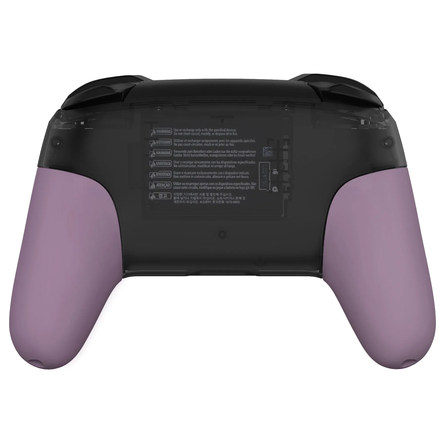 eXtremeRate Dark Grayish Violet Replacement Handle Grips for NS Switch Pro Controller, Soft Touch DIY Hand Grip Shell for NS Switch Pro Controller - Controller NOT Included - GRP328