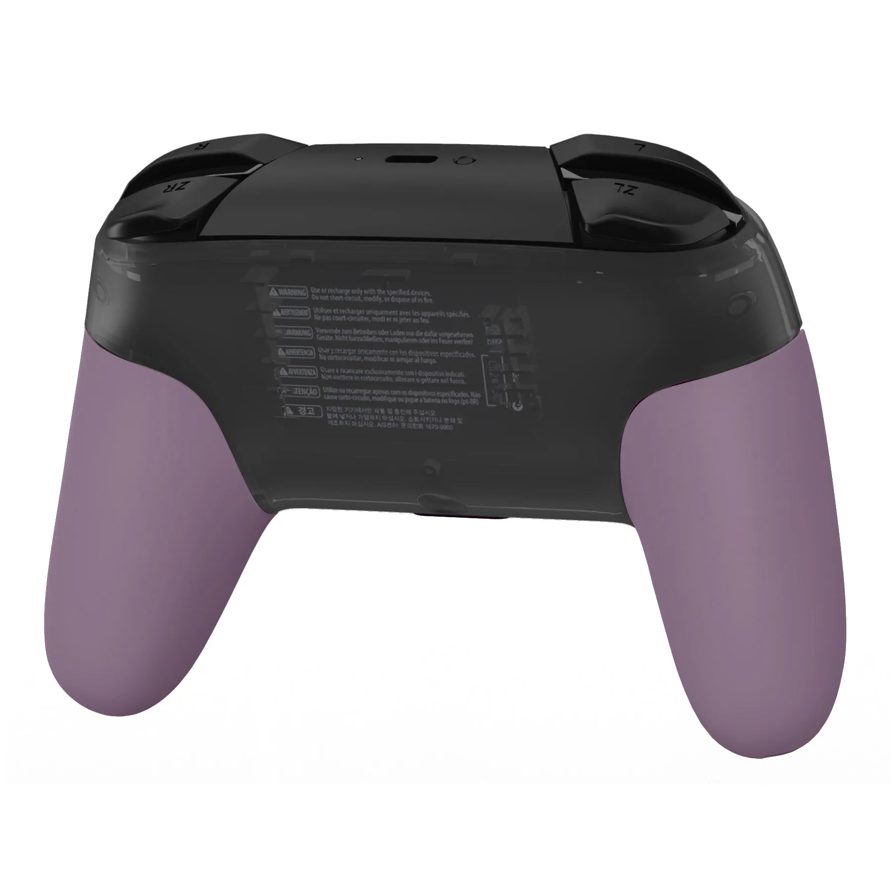 eXtremeRate Dark Grayish Violet Replacement Handle Grips for NS Switch Pro Controller, Soft Touch DIY Hand Grip Shell for NS Switch Pro Controller - Controller NOT Included - GRP328