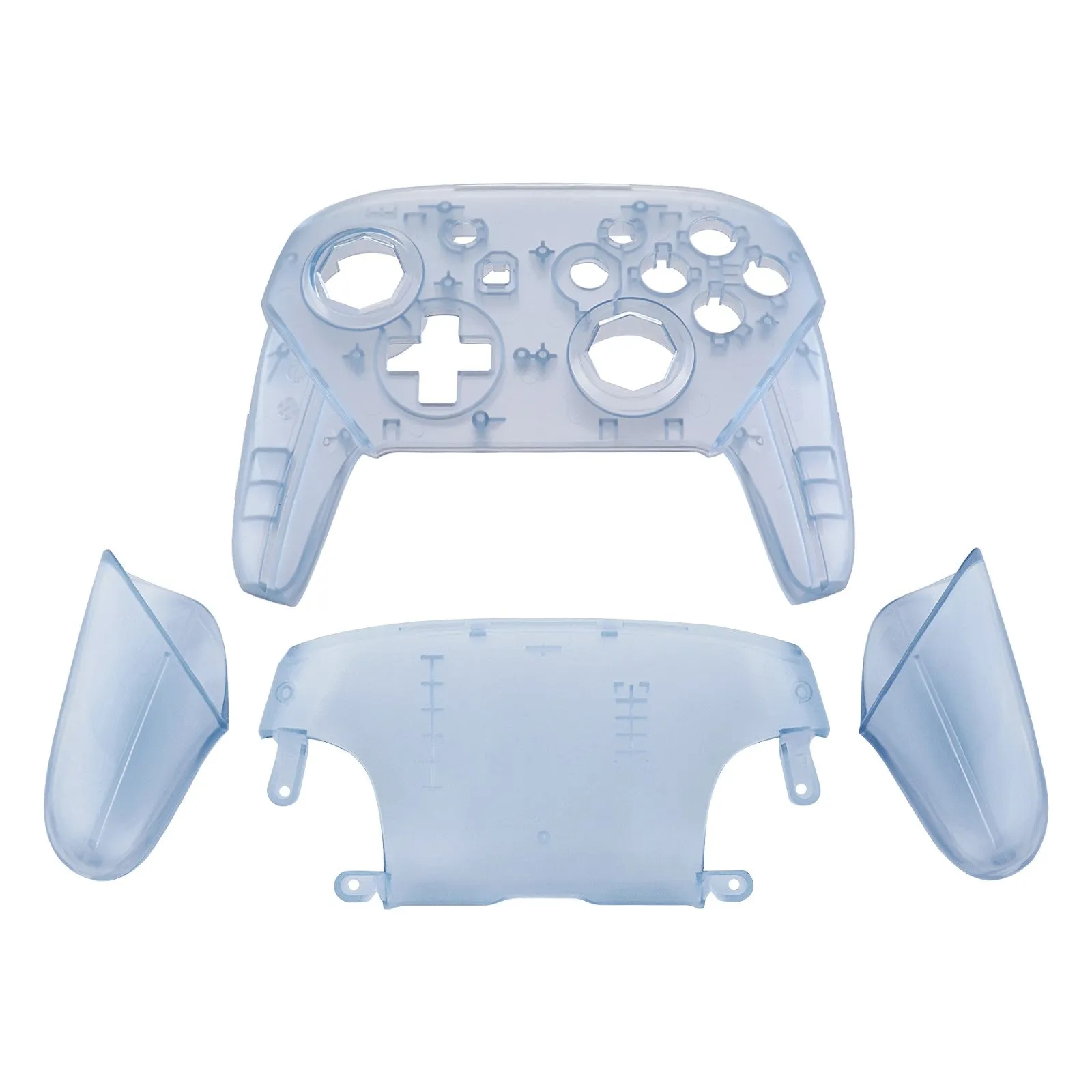 eXtremeRate Glacier Blue Octagonal Gated Sticks Faceplate Backplate Handles Cover, DIY Replacement Grip Housing Shell for Nintendo Switch Pro Controller- Controller NOT Included - FRE606