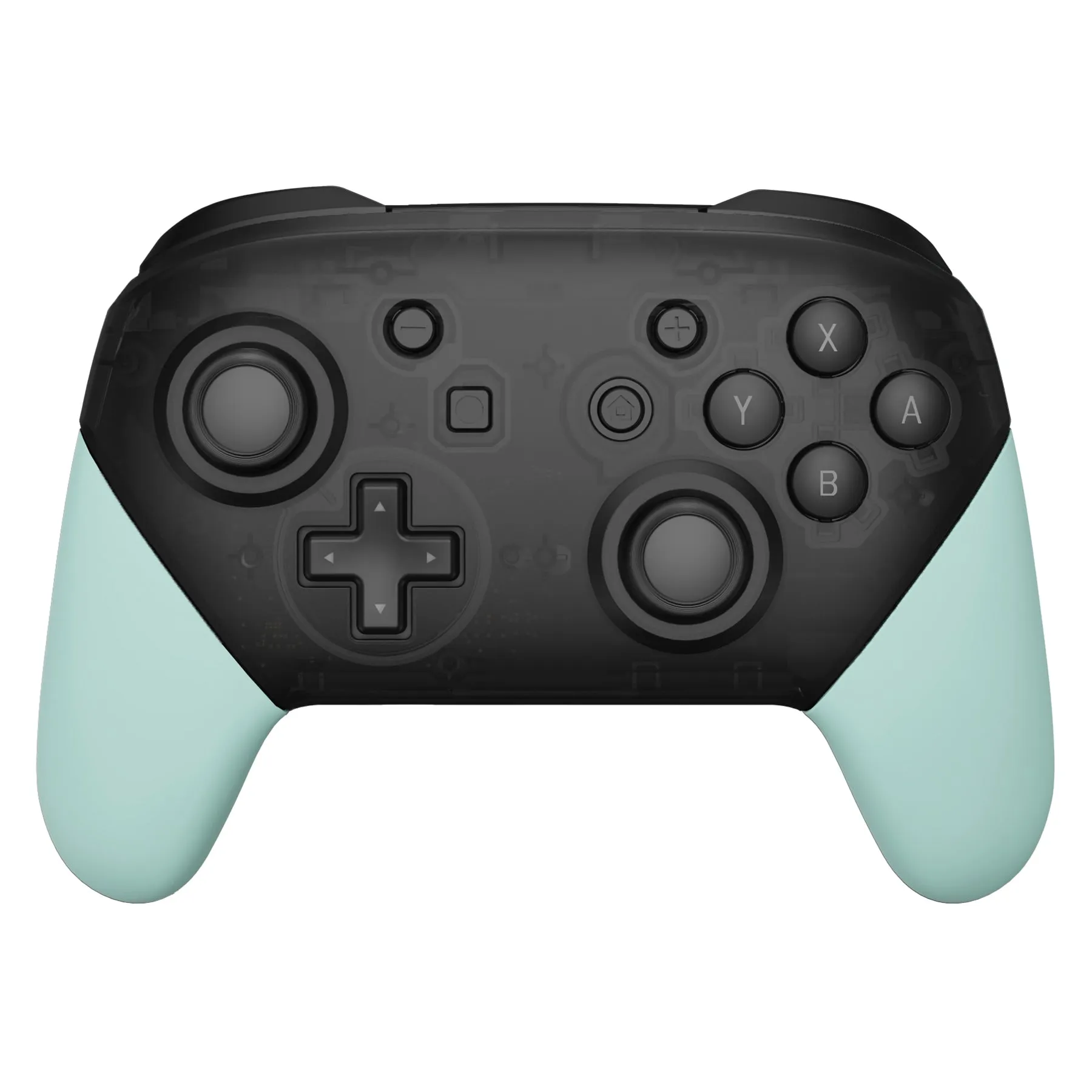 eXtremeRate Light Cyan Replacement Handle Grips for NS Switch Pro Controller, DIY Hand Grip Shell for NS Switch Pro Controller - Controller NOT Included - GRP327