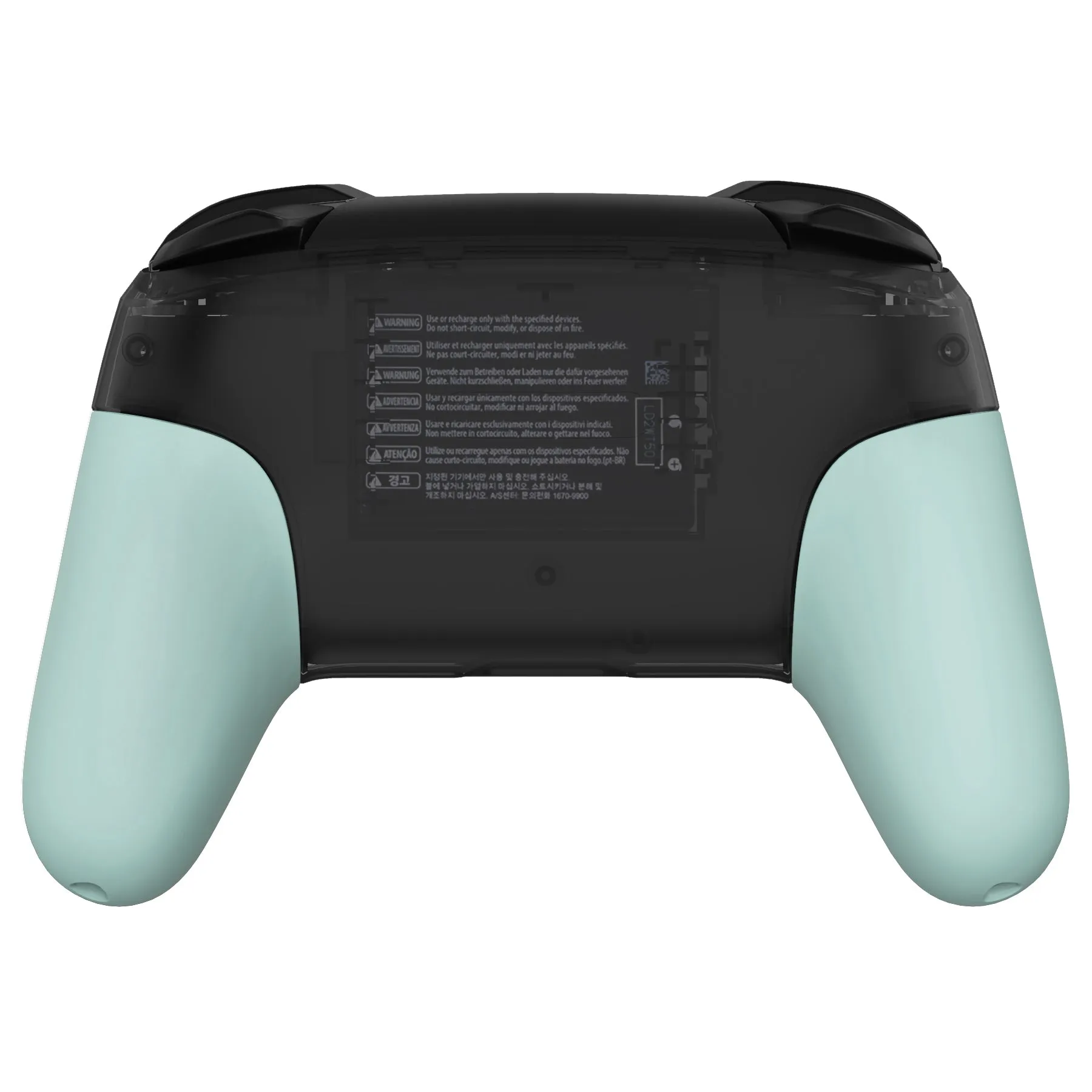 eXtremeRate Light Cyan Replacement Handle Grips for NS Switch Pro Controller, DIY Hand Grip Shell for NS Switch Pro Controller - Controller NOT Included - GRP327