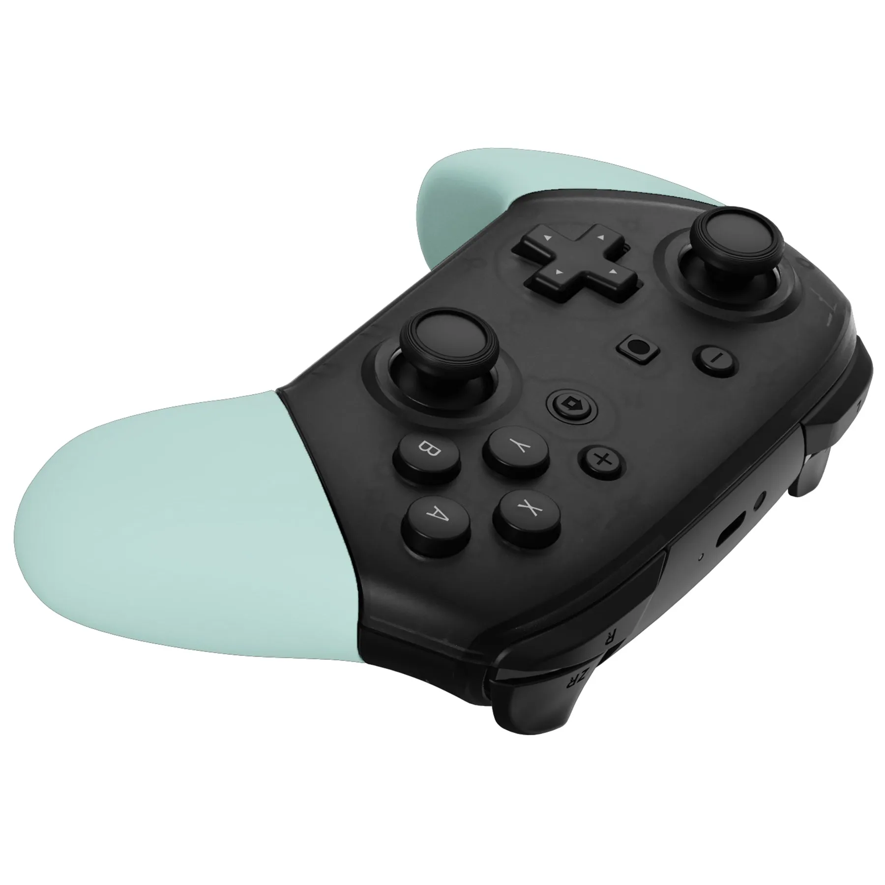 eXtremeRate Light Cyan Replacement Handle Grips for NS Switch Pro Controller, DIY Hand Grip Shell for NS Switch Pro Controller - Controller NOT Included - GRP327