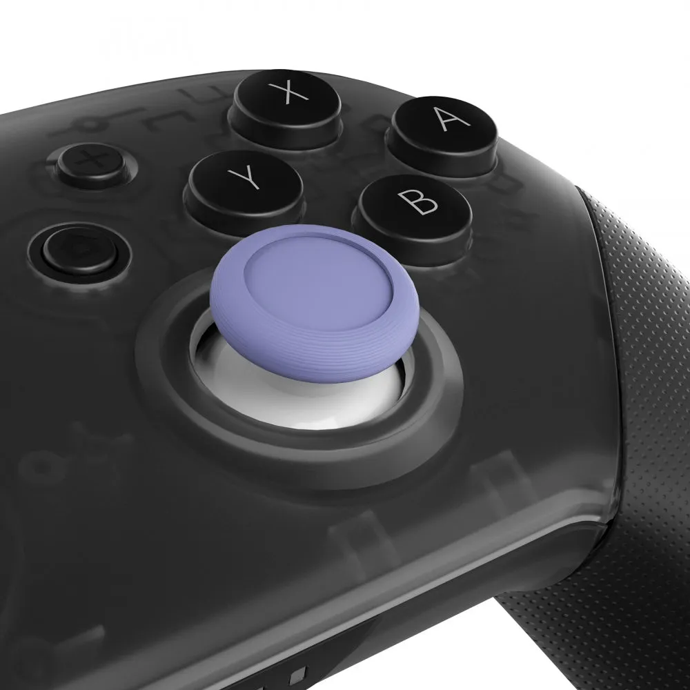 eXtremeRate Light Violet & White Dual-color Replacement 3D Joystick Thumbsticks, Analog Thumb Sticks with Phillips Screwdriver for Nintendo Switch Pro Controller - KRM508