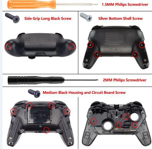 eXtremeRate Purple Replacement Handle Grips for Nintendo Switch Pro Controller, Soft Touch DIY Hand Grip Shell for Nintendo Switch Pro - Controller NOT Included - GRP305