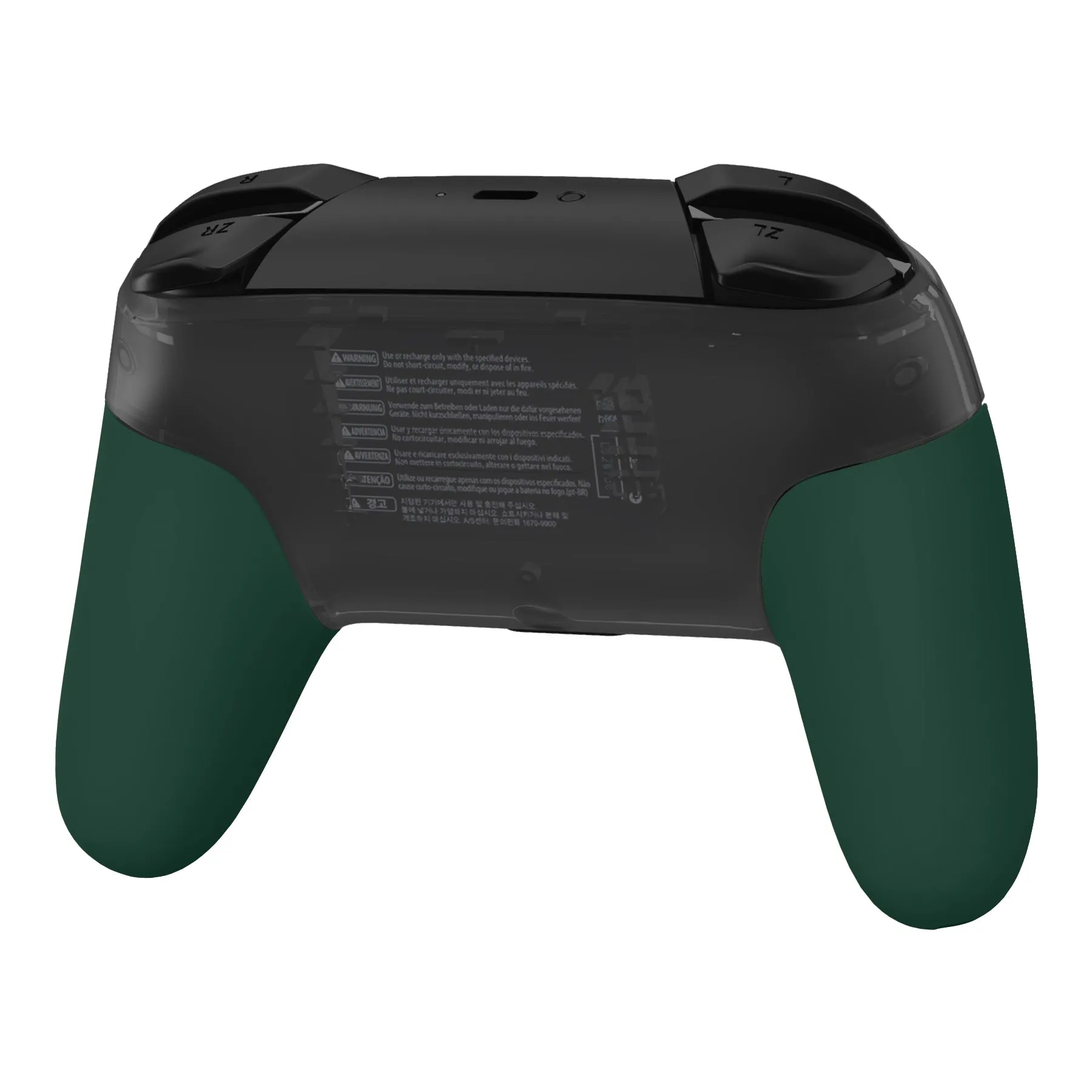 eXtremeRate Racing Green Replacement Handle Grips for NS Switch Pro Controller, Soft Touch DIY Hand Grip Shell for NS Switch Pro Controller - Controller NOT Included - GRP354