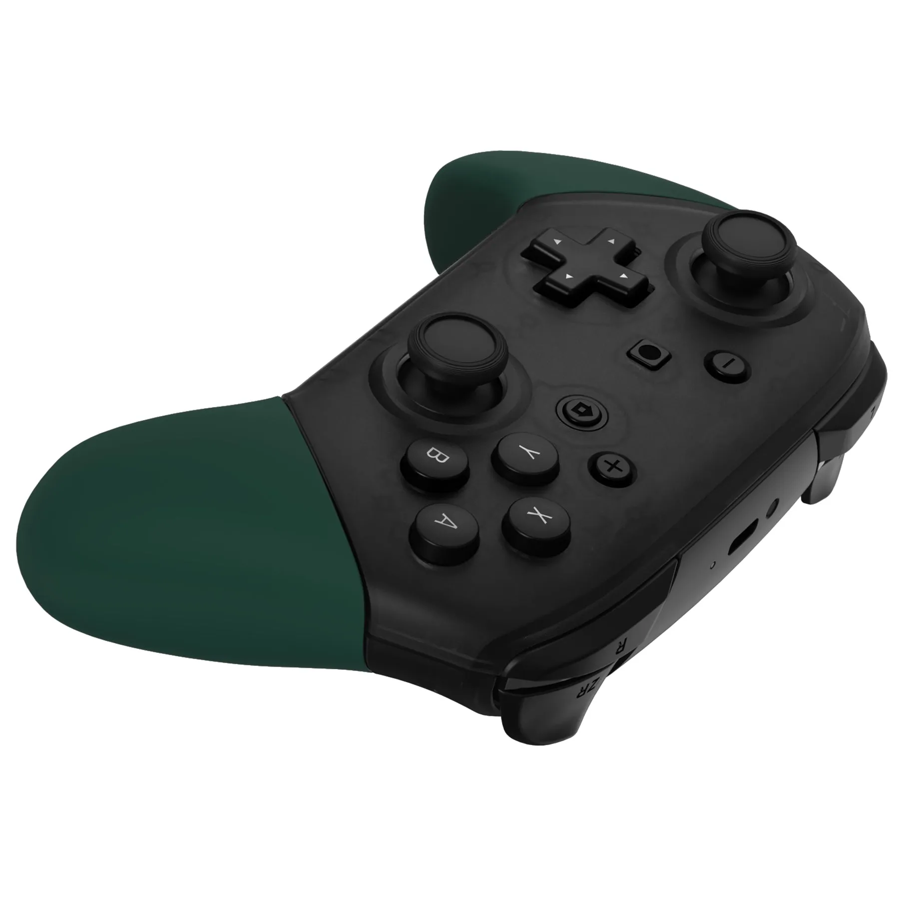 eXtremeRate Racing Green Replacement Handle Grips for NS Switch Pro Controller, Soft Touch DIY Hand Grip Shell for NS Switch Pro Controller - Controller NOT Included - GRP354