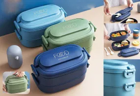 Fashionable Double Decker Lunch Box.(1550mL)"