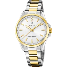 Festina Solar Energy Stainless Steel Analog (Solar Energy) Ladies Watch I Model F20655/2 Quartz Solar Movement