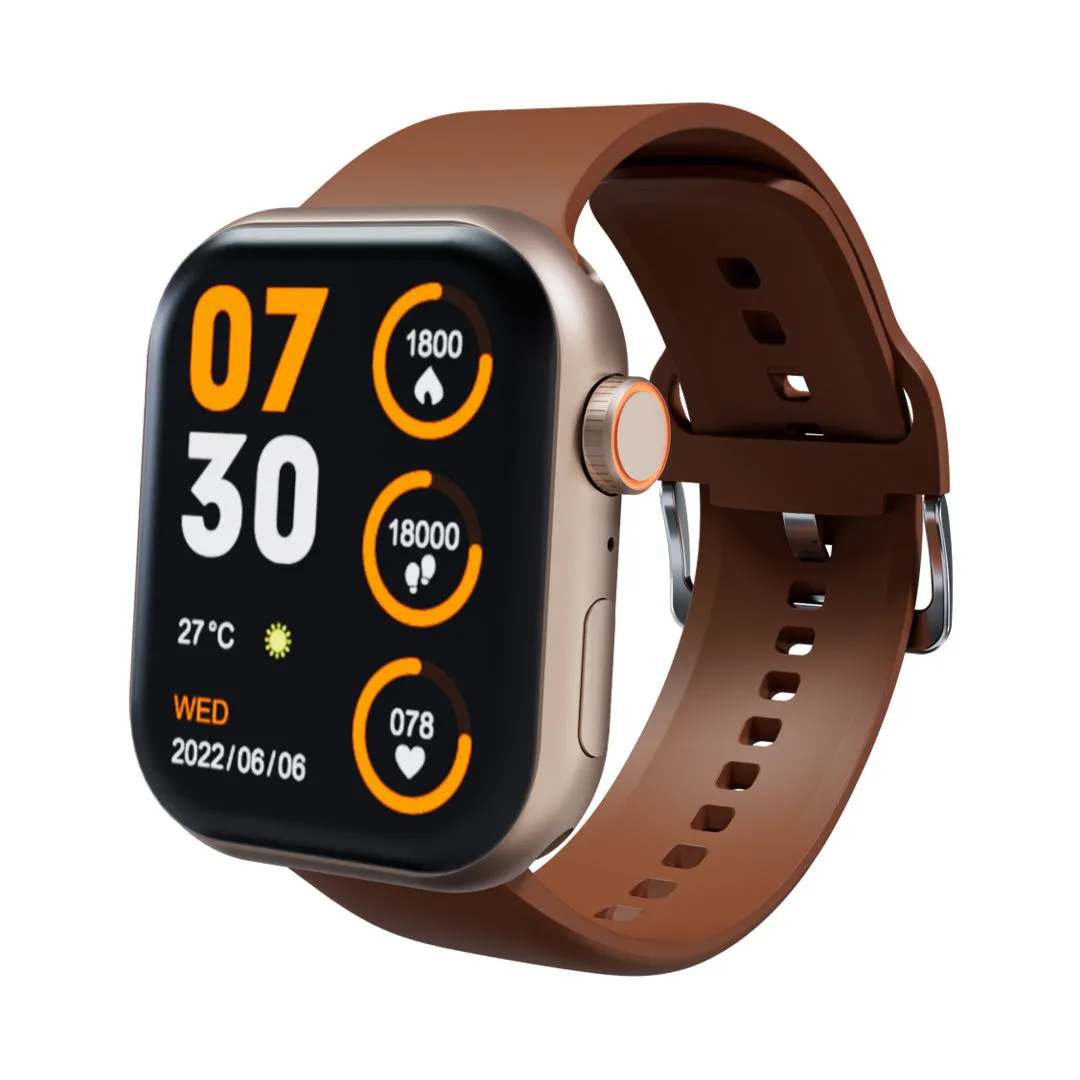 Fitso 3 BT Calling Smartwatch with Full Touch Control- Gold (LSW-012)