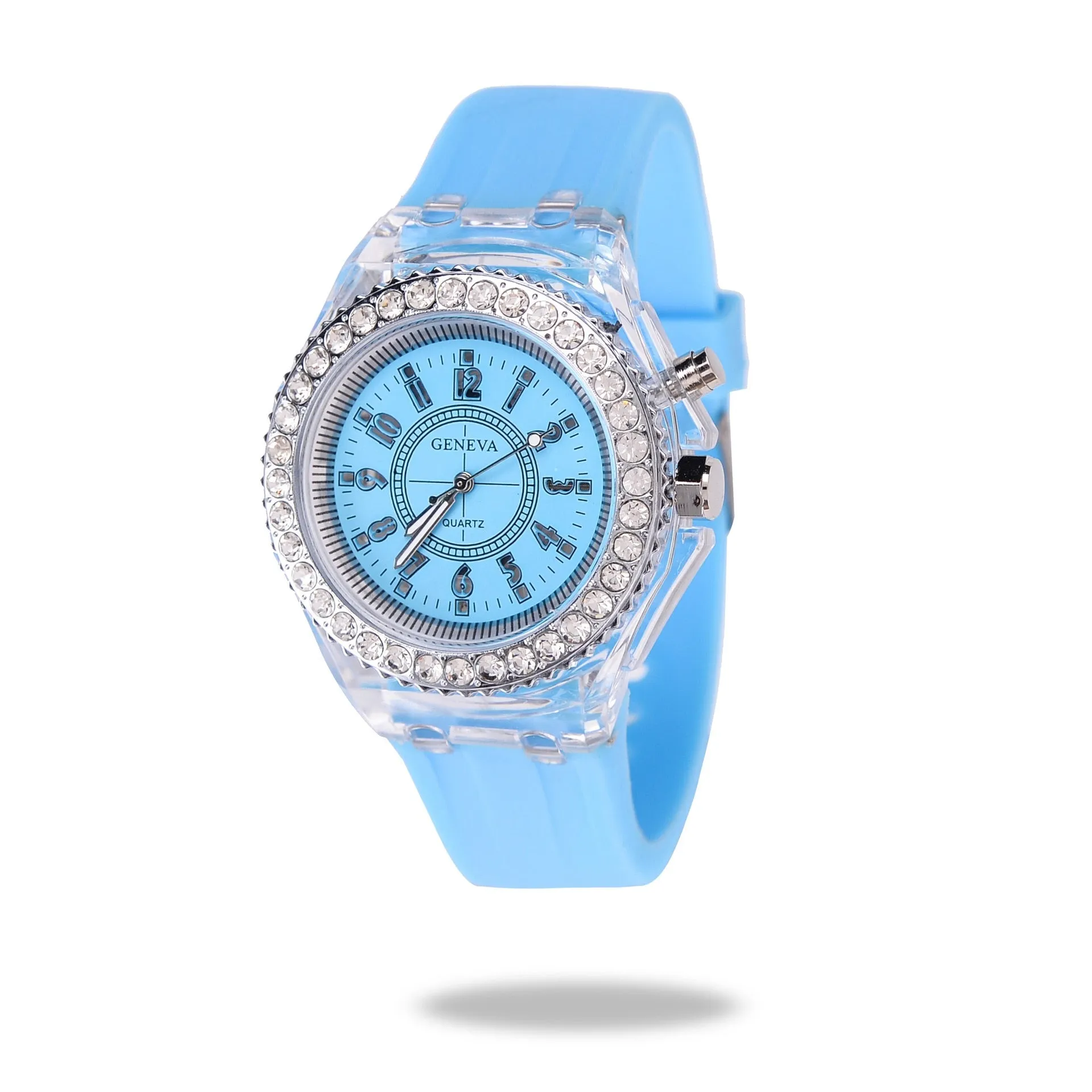 Flash Luminous Rhinestone Led Watch Trends for girls