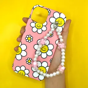 FlowerBae Pinkpearl Fall Chain Phone Cover