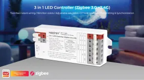 FluxTech - 3 In 1 ZigBee 3.0   2.4GHz LED Strip Controller for RGB/ RGBW/ RGB CCT Strip Light