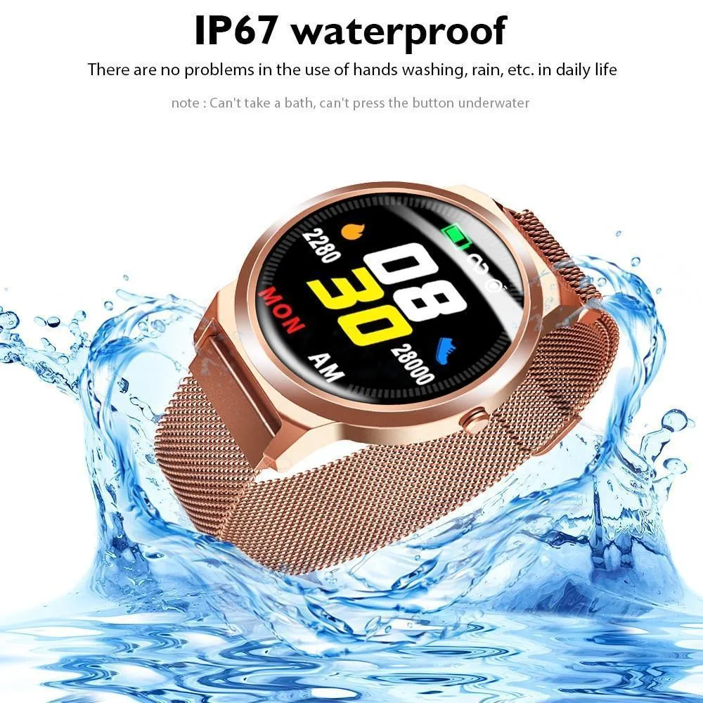 Full Round Touch Screen Heart Rate Monitor IP67 Waterproof Smartwatch