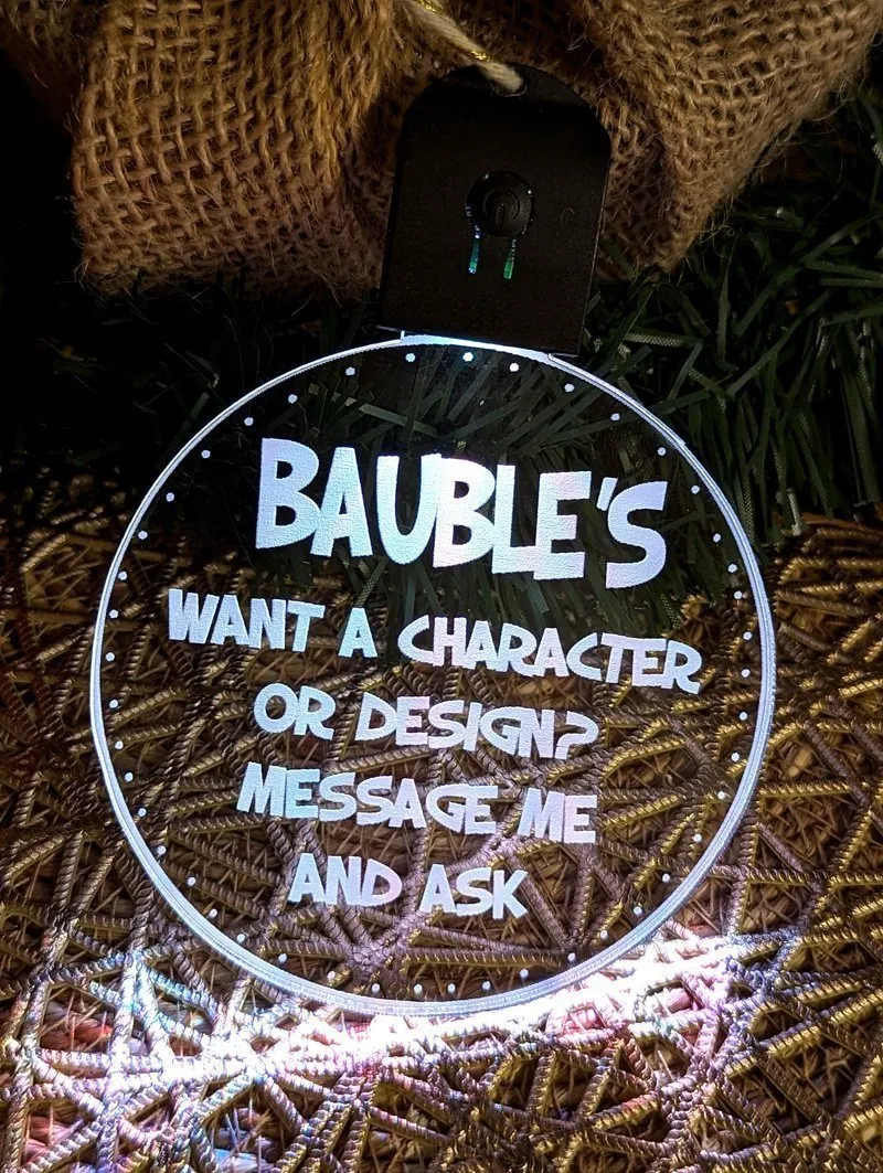 Gaming Controller Personalised Bauble Decoration 3D Light Ups